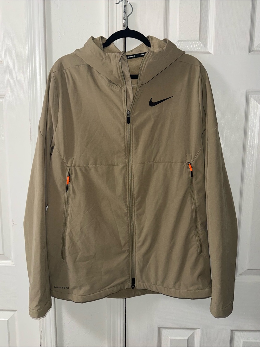 Nike Pro Men's Woven Winterized Jacket (Style Code: CU7347-247) in Khaki